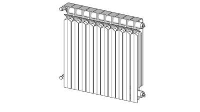 铝制暖气片SU模型下载_sketchup草图大师SKP模型