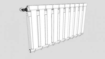 钢制白色暖气片SU模型下载_sketchup草图大师SKP模型