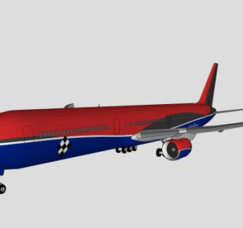 波音787飞机SU模型下载_sketchup草图大师SKP模型