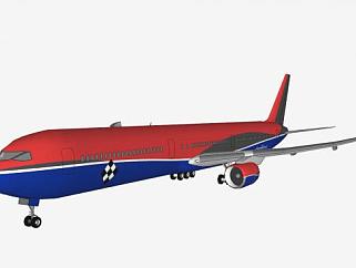 波音787飞机SU模型下载_sketchup草图大师SKP模型