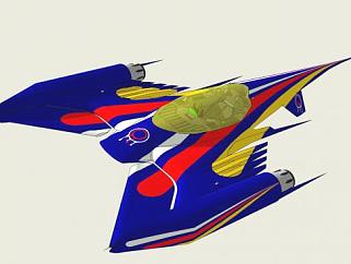 空中竞赛酷飞机SU模型下载_sketchup草图大师SKP模型