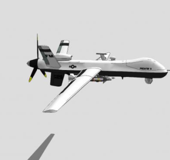 MQ-9收割者侦察机SU模型下载_sketchup草图大师SKP模型