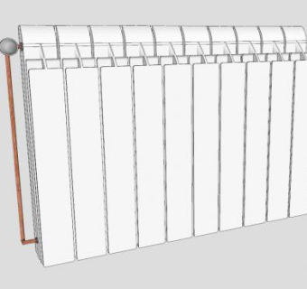 电器钢制柱式暖气片SU模型下载_sketchup草图大师SKP模型