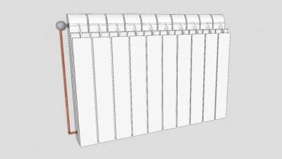 电器钢制柱式暖气片SU模型下载_sketchup草图大师SKP模型