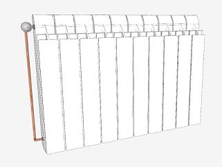 电器钢制柱式暖气片SU模型下载_sketchup草图大师SKP模型