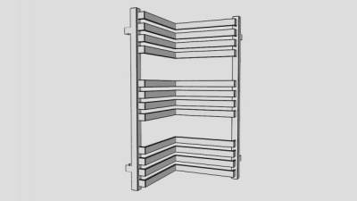 散热器角暖气片SU模型下载_sketchup草图大师SKP模型