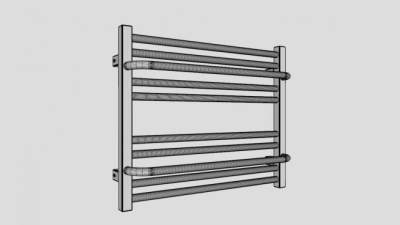 现代钢制散热器SU模型下载_sketchup草图大师SKP模型