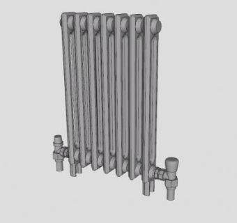铸铁柱式散热器SU模型下载_sketchup草图大师SKP模型