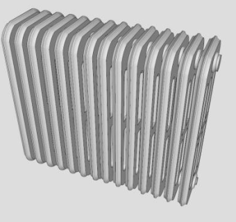 电器散热器暖气片SU模型下载_sketchup草图大师SKP模型