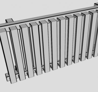铸铁暖气片电器散热器SU模型下载_sketchup草图大师SKP模型
