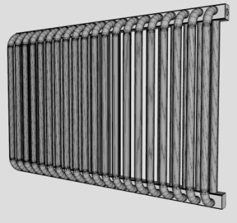 铸铁暖气散热器SU模型下载_sketchup草图大师SKP模型