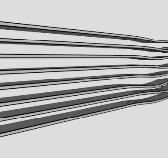 现代钢制翅片暖气片SU模型下载_sketchup草图大师SKP模型