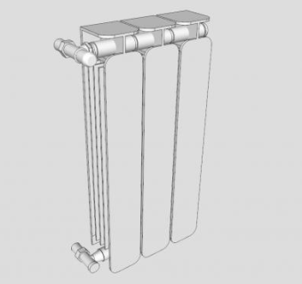 热带电器散热器SU模型下载_sketchup草图大师SKP模型