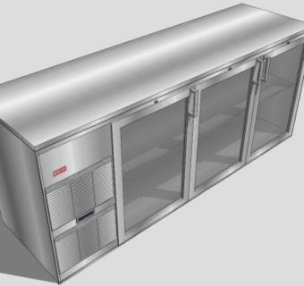 现代冰柜冰箱SU模型下载_sketchup草图大师SKP模型