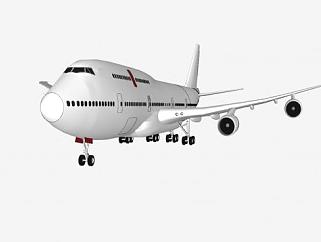 <em>航空</em>波音747飞机SU模型下载_sketchup草图大师SKP模型