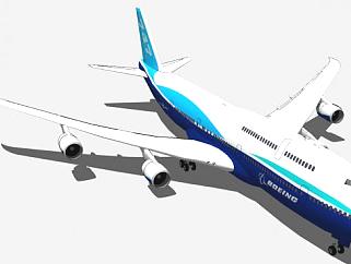 波音787-10客机SU模型下载_sketchup草图大师SKP模型