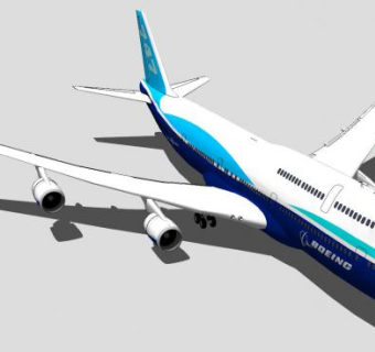 波音787-10客机SU模型下载_sketchup草图大师SKP模型