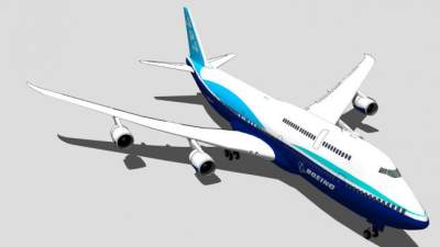 波音787-10客机SU模型下载_sketchup草图大师SKP模型