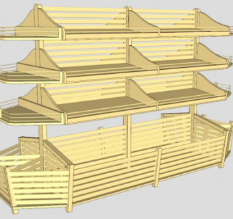 面包柜SU模型下载_sketchup草图大师SKP模型