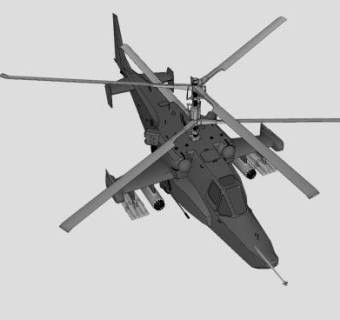 卡-50直升机SU模型下载_sketchup草图大师SKP模型