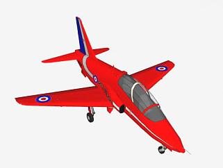 英国红箭特技飞机SU模型下载_sketchup草图大师SKP模型