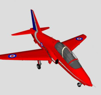 英国红箭特技飞机SU模型下载_sketchup草图大师SKP模型