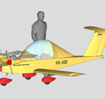 哥伦比亚特技飞机SU模型下载_sketchup草图大师SKP模型