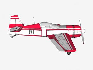 苏-26表演飞机SU模型下载_sketchup草图大师SKP模型