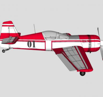 苏-26表演飞机SU模型下载_sketchup草图大师SKP模型