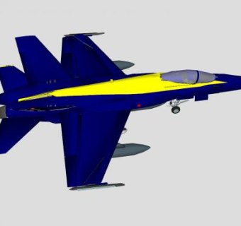大黄蜂后掠翼飞机SU模型下载_sketchup草图大师SKP模型
