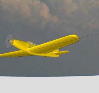 黄色特技飞机SU模型下载_sketchup草图大师SKP模型