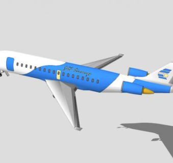 庞巴迪喷气式客机SU模型下载_sketchup草图大师SKP模型