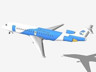 庞巴迪喷气式客机SU模型下载_sketchup草图大师SKP模型