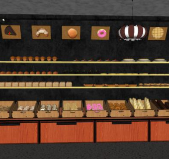 面包商店SU模型下载_sketchup草图大师SKP模型