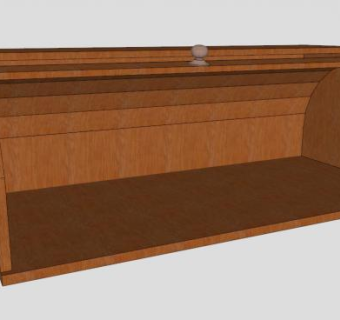 实木面包卷盒SU模型下载_sketchup草图大师SKP模型