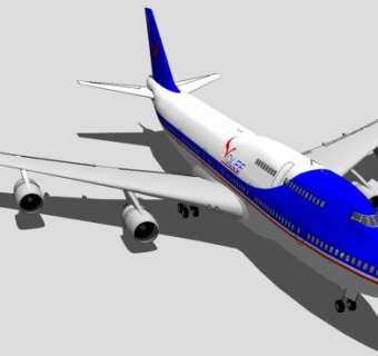波音747客机SU模型下载_sketchup草图大师SKP模型