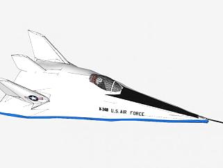 X-24试验机SU模型下载_sketchup草图大师SKP模型