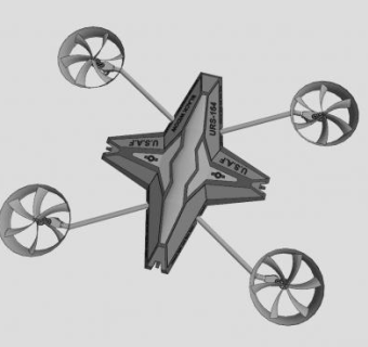 四旋翼飞行器SU模型下载_sketchup草图大师SKP模型