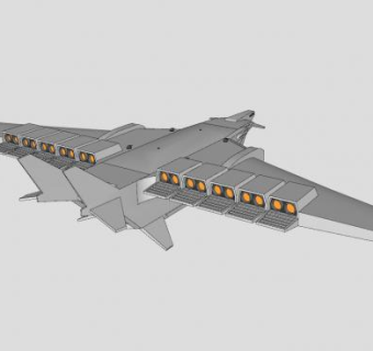 平流层运输机SU模型下载_sketchup草图大师SKP模型