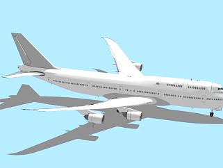 波音747喷气式客机SU模型下载_sketchup草图大师SKP模型