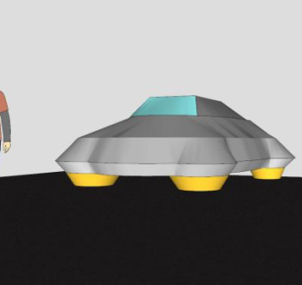 空中飞行气垫车SU模型下载_sketchup草图大师SKP模型