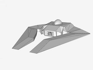 星际太空飞行器SU模型下载_sketchup草图大师SKP模型