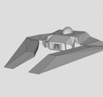 星际太空飞行器SU模型下载_sketchup草图大师SKP模型