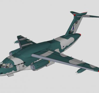 巴西KC390运输机SU模型下载_sketchup草图大师SKP模型
