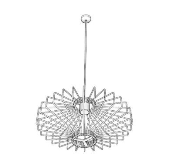 钻石吊坠灯具SU模型下载_sketchup草图大师SKP模型