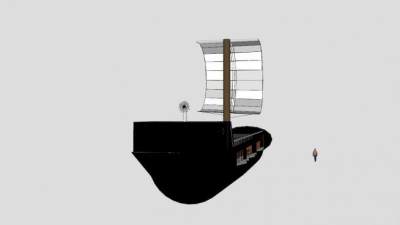 海盗炮舰SU模型下载_sketchup草图大师SKP模型