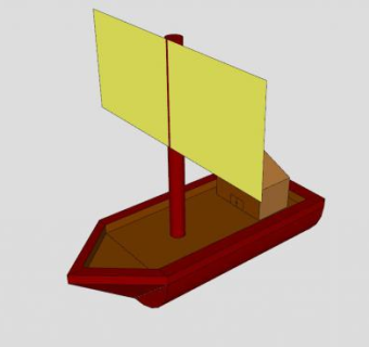 老式简易海盗船SU模型下载_sketchup草图大师SKP模型