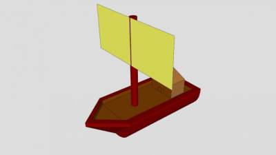 老式简易海盗船SU模型下载_sketchup草图大师SKP模型