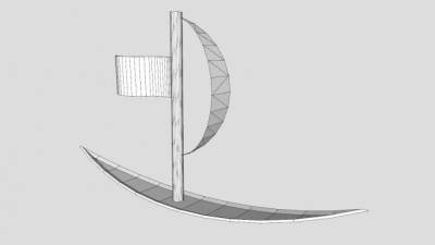 帆船舶SU模型下载_sketchup草图大师SKP模型