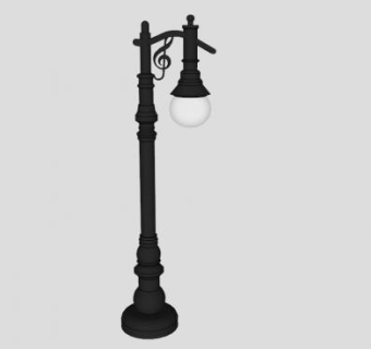 华丽古董街灯SU模型下载_sketchup草图大师SKP模型